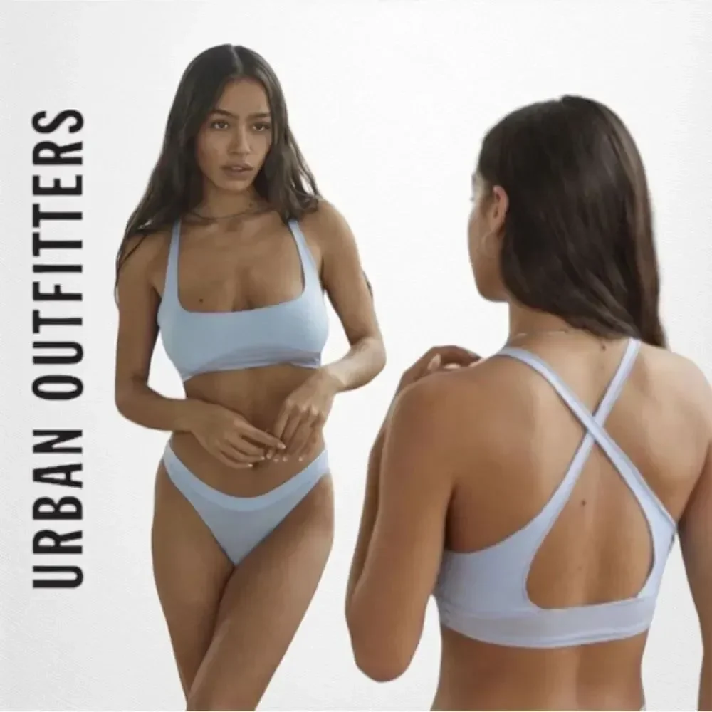 NEW UO Urban Outfitters OFU Trixie Longline Engineered Scoop Bra Bralette M L